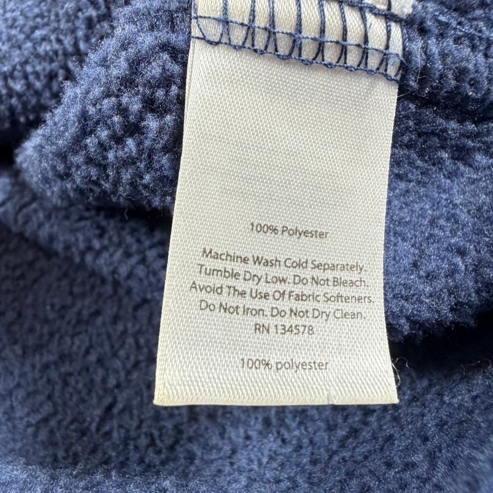 Vineyard Vines Mens Medium Heather Navy Full Zip Fleece Sweater Vest Blue - Picture 8 of 13